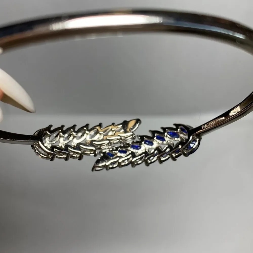 Lab created sapphire bracelet - Picture 5 of 6